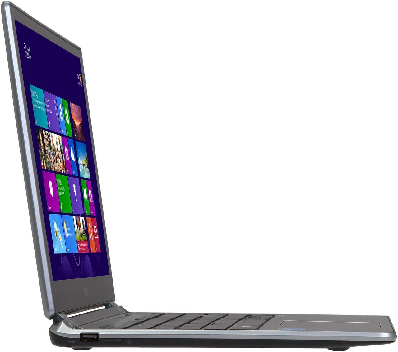 Alt view image 5 of 8 - Acer Aspire V7 Intel Core i5 8GB 500GB HDD+20GB SSD 15.6" Touchscreen Ultrabook Cold Steel (V7-582P-6673)