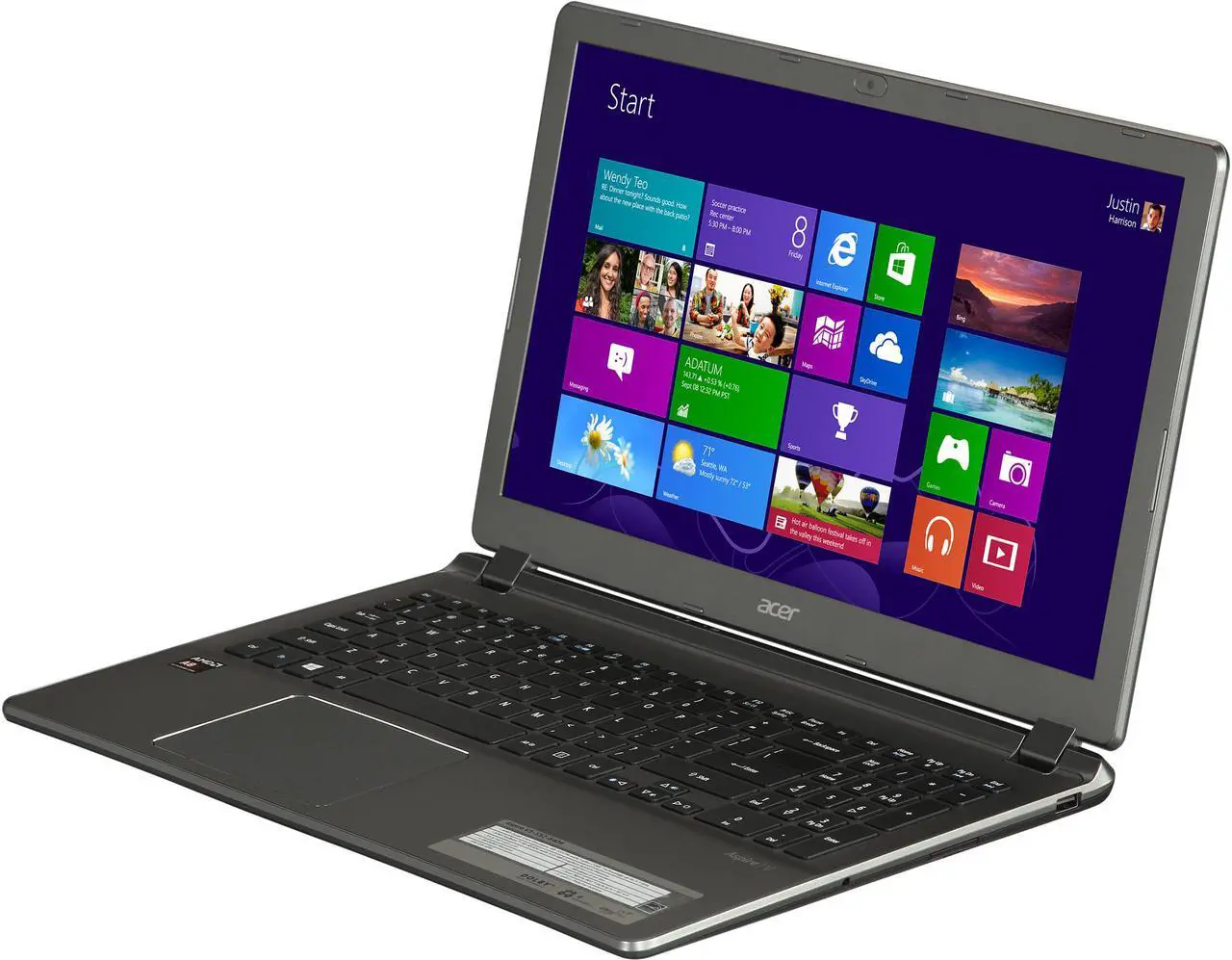 Main image of Acer Laptop AMD A8-5557M 4GB Memory 500GB HDD AMD Radeon HD 8550G 15.6" Windows 8 V5-552-8404