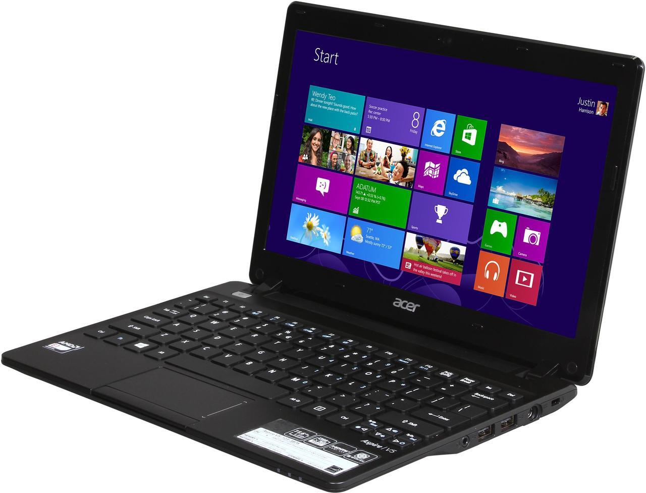 Main image of Acer Laptop Aspire AMD E1-2100 4GB Memory 500GB HDD AMD Radeon HD 8210 11.6" Windows 8 V5-123-3876