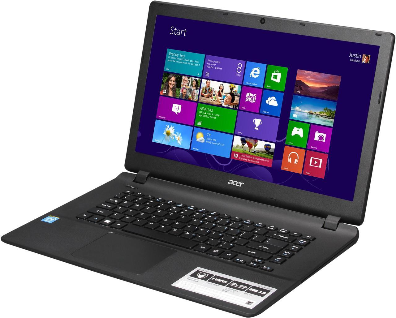Main image of Acer Laptop Aspire Intel Celeron N2830 4GB Memory 500GB HDD Intel HD Graphics 15.6" Non-Touch Screen Windows 8.1 64-Bit ES1-511-C59V
