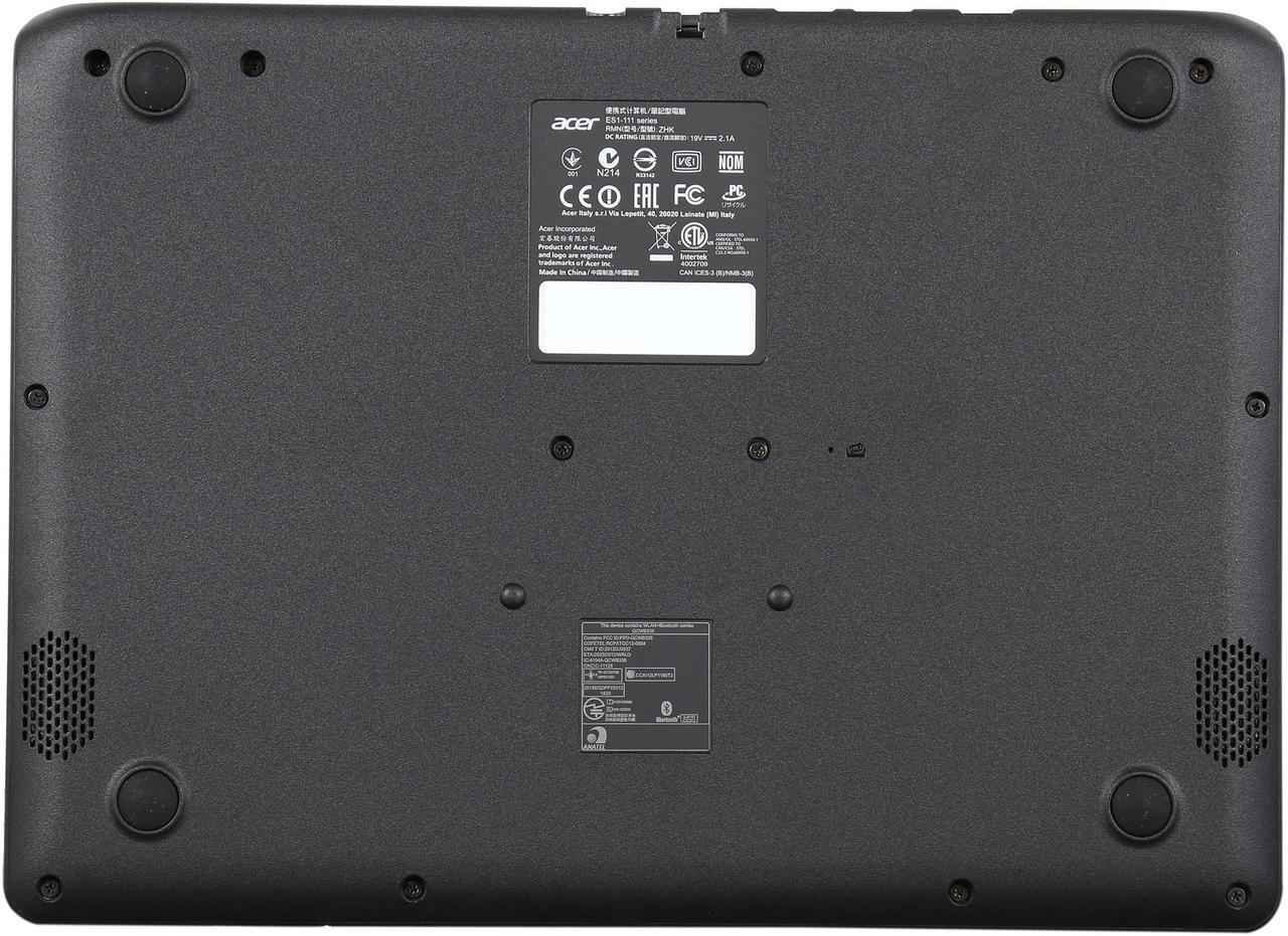 Alt view image 7 of 8 - Acer Aspire ES1-111M-C40S Notebook Intel Celeron N2840 (2.16GHz) 2GB Memory 32GB Internal Storage Intel HD Graphics 11.6"  Windows 8.1 with Bing