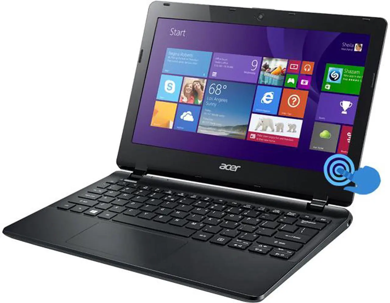 Main image of Acer Laptop TravelMate Intel Celeron N2940 4GB Memory 500GB HDD Intel HD Graphics 11.6" Touch Screen Windows 8.1 TMB115-MP-C23C