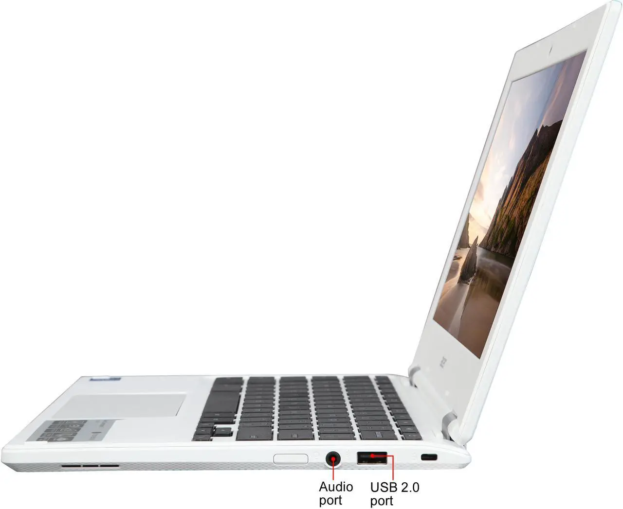 Alt view image 2 of 8 - Acer CB3-131-C3KD Chromebook Intel Celeron N2840 (2.16 GHz) 2 GB DDR3L Memory 16 GB Flash 11.6" Chrome OS (Manufacturer Recertified)
