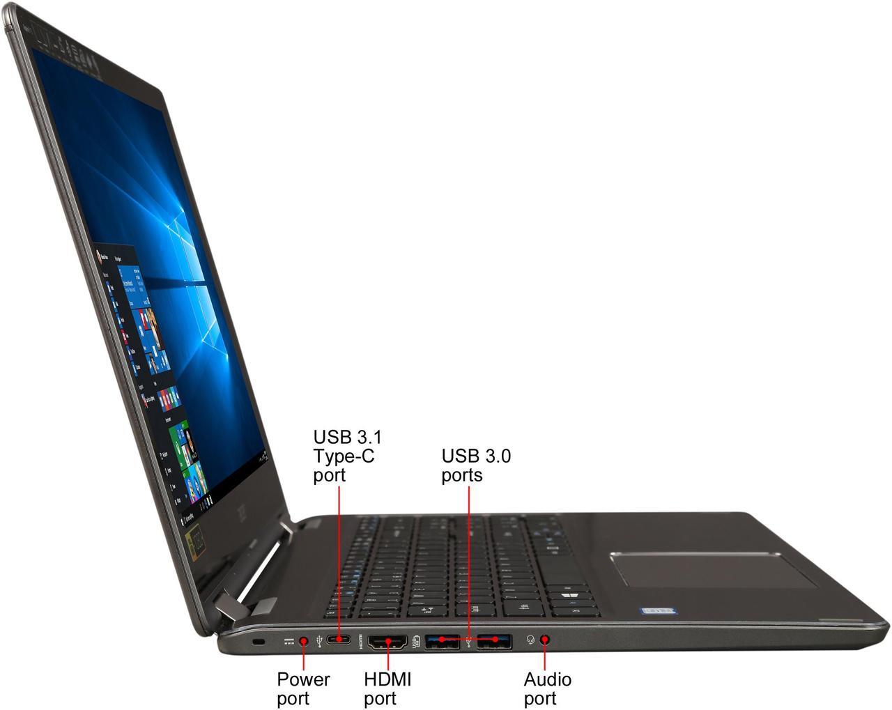 Alt view image 3 of 7 - Acer Aspire Intel Core i5-7200U 8GB Memory 1TB HDD Intel HD Graphics 620 15.6" Touch Screen 1920 x 1080 Convertible 2-in-1 Laptop Windows 10 Home R5-571T-57Z0