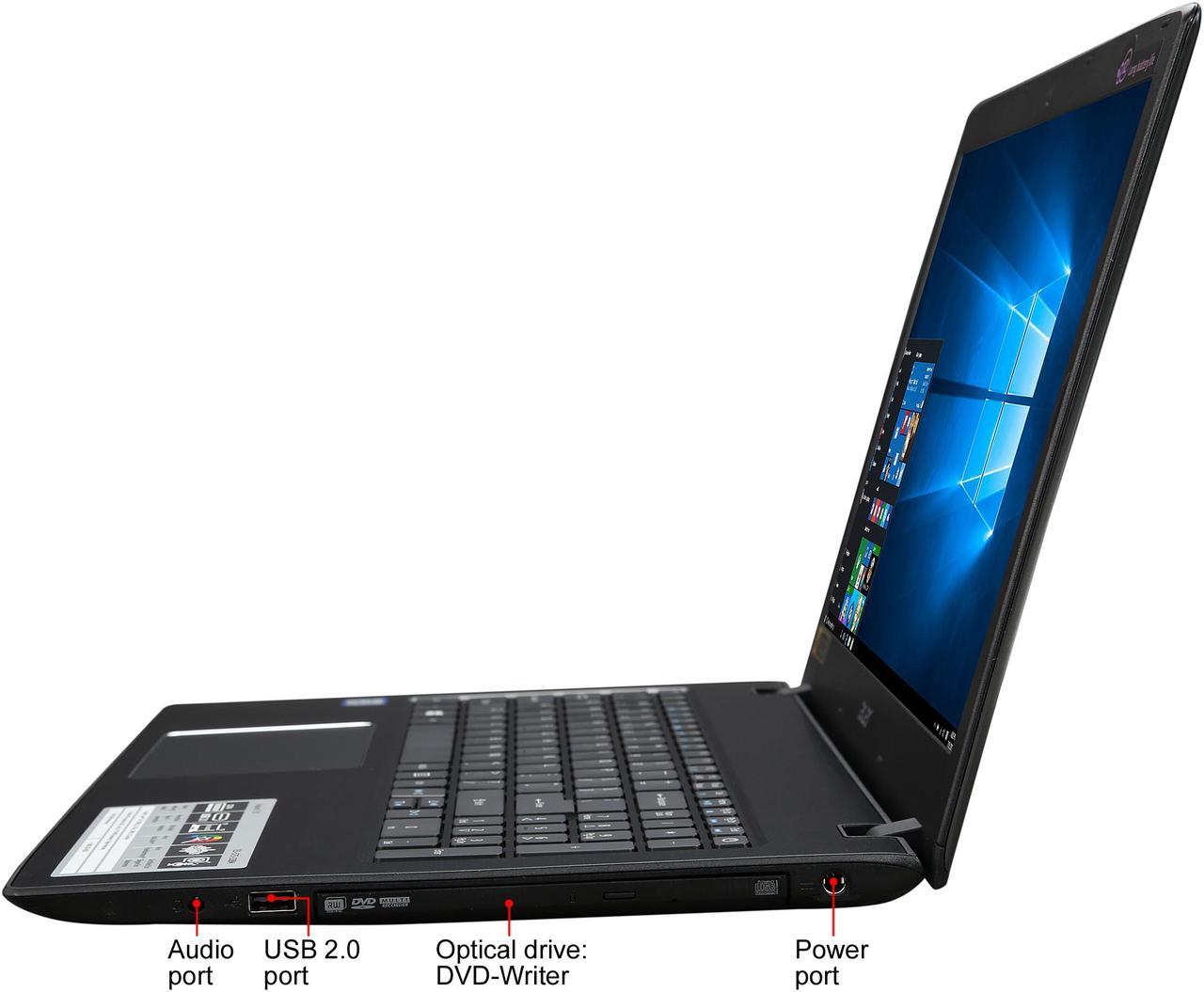 Alt view image 3 of 8 - Acer Laptop Aspire E5-575-33BM Intel Core i3 7th Gen 7100U (2.40 GHz) 4 GB DDR4 Memory 1 TB HDD Intel HD Graphics 620 15.6" Windows 10 Home 64-Bit Grade A