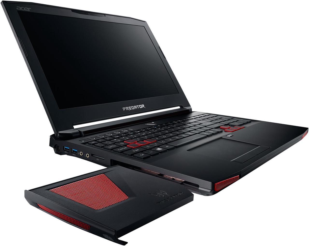 Alt view image 9 of 14 - Acer Predator G9-593-71EH Intel Core i7 7th Gen 7700HQ (2.80 GHz) NVIDIA GeForce GTX 1070 16 GB Memory 256 GB SSD (2 x 128 GB in Raid 0) 1 TB HDD 15.6" Full HD (1920 x 1080) IPS Display with NVIDIA G-SYNC Technology Windows 10 Home 64-Bit
