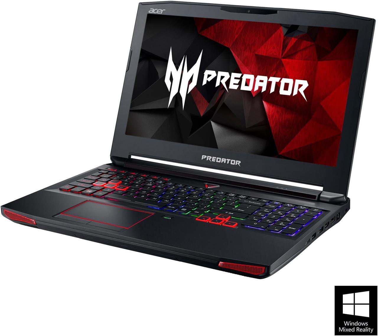 Main image of Acer Predator G9-593-71EH Intel Core i7 7th Gen 7700HQ (2.80 GHz) NVIDIA GeForce GTX 1070 16 GB Memory 256 GB SSD (2 x 128 GB in Raid 0) 1 TB HDD 15.6" Full HD (1920 x 1080) IPS Display with NVIDIA G-SYNC Technology Windows 10 Home 64-Bit