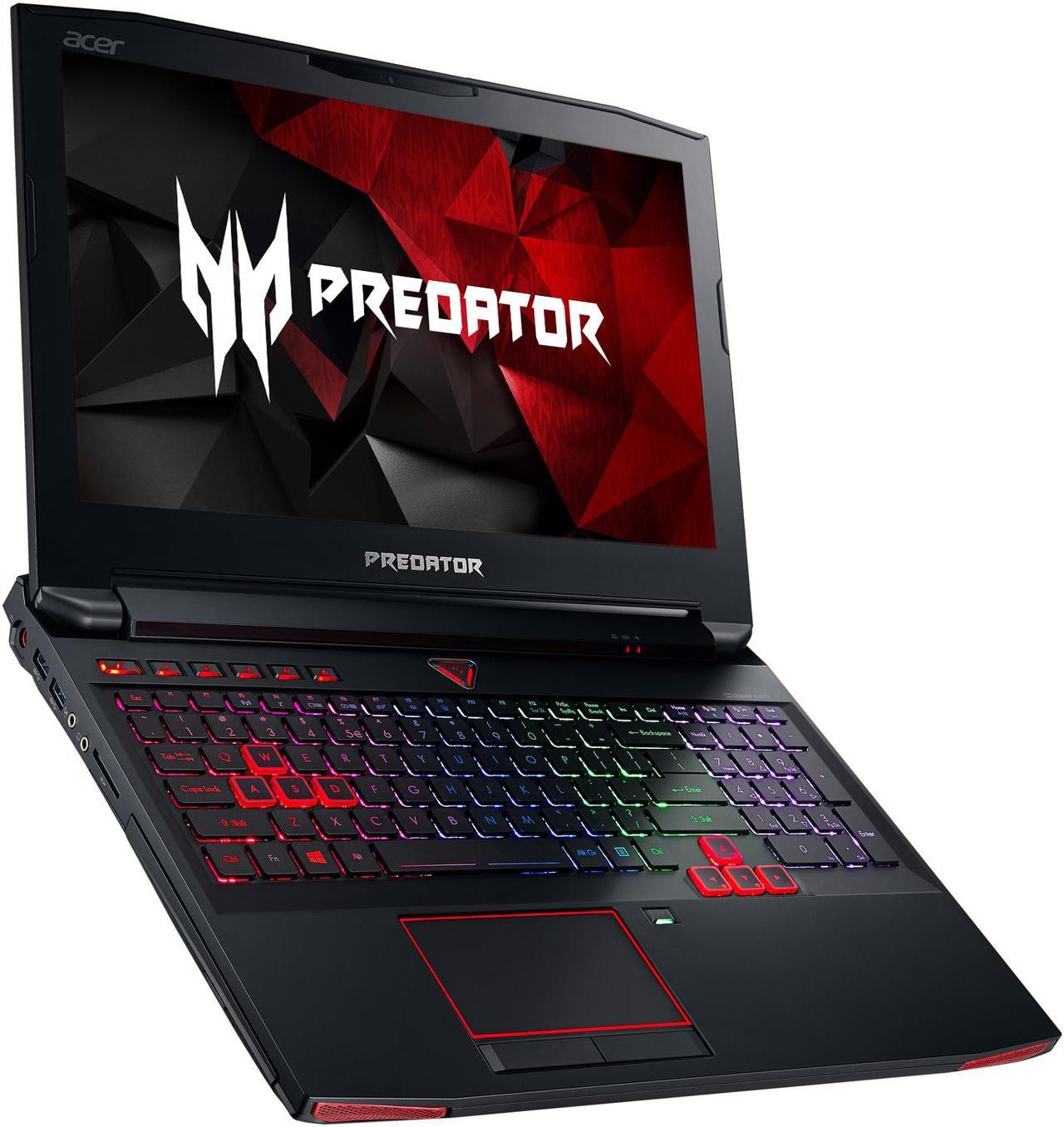 Alt view image 5 of 14 - Acer Predator G9-593-71EH Intel Core i7 7th Gen 7700HQ (2.80 GHz) NVIDIA GeForce GTX 1070 16 GB Memory 256 GB SSD (2 x 128 GB in Raid 0) 1 TB HDD 15.6" Full HD (1920 x 1080) IPS Display with NVIDIA G-SYNC Technology Windows 10 Home 64-Bit
