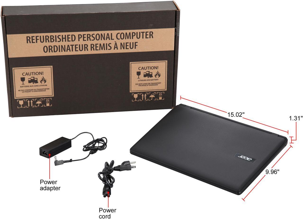 Alt view image 9 of 8 - Acer Laptop Aspire E Intel Celeron N3050 4GB Memory 500GB HDD Intel HD Graphics 15.6" Non-Touch Screen Windows 10 Home 64-Bit ES1-531-C97T
