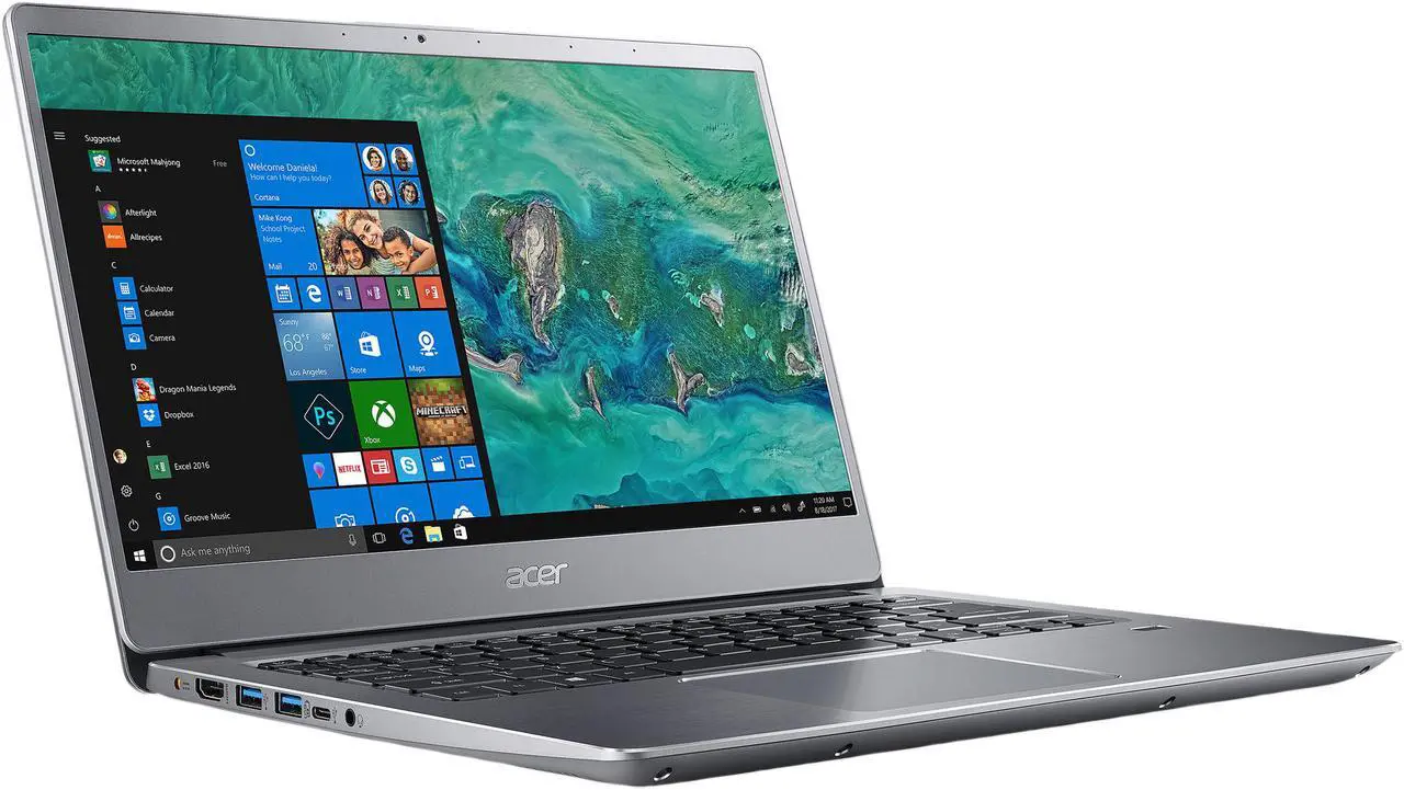 Alt view image 3 of 7 - Acer Laptop Swift 3 SF314-54-56L8 Intel Core i5 8th Gen 8250U (1.60 GHz) 8 GB Memory 256 GB SSD Intel UHD Graphics 620 14.0" IPS Windows 10 Home 64-Bit