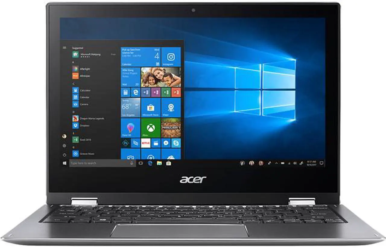 Main image of Acer Spin 1 SP111-32N-P6CV Intel Pentium N4200 (1.1 GHz) 4 GB Memory 64 GB Flash Intel HD Graphics 505 11.6" Touchscreen 1920 x 1080 Convertible 2-in-1 Laptop Windows 10 S (Manufacturer Recertified)