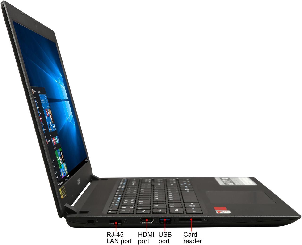 Alt view image 5 of 8 - Acer Grade A Laptop Aspire 3 AMD A9-9420 8GB Memory 1TB HDD AMD Radeon R5 Series 15.6" Non-Touch Screen Windows 10 Home 64-Bit A315-21-93EY
