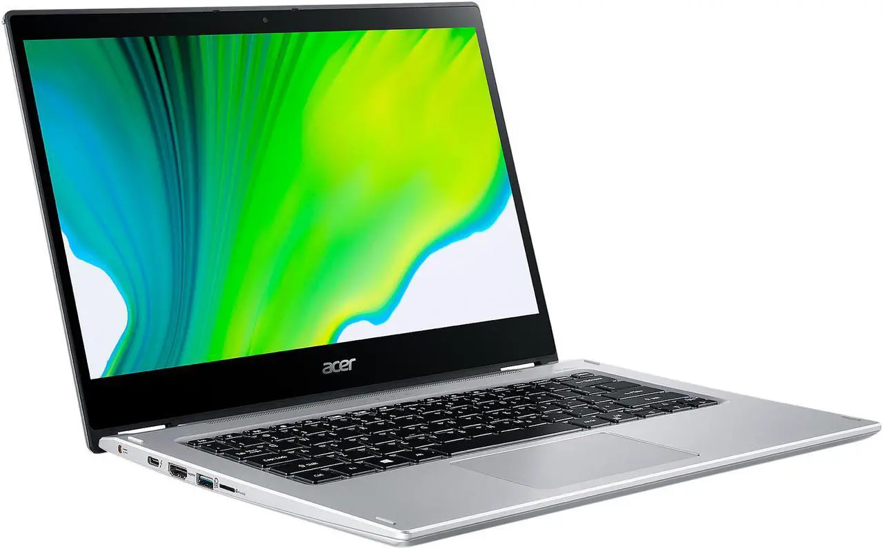 Main image of Acer Spin 3 SP314-54N-50W3 Intel Core i5 10th Gen 1035G4 (1.10 GHz) 8 GB LPDDR4 Memory 512 GB NVMe SSD 14" Touchscreen 1920 x 1080 Convertible Thin and Light 2-in-1 Laptop Windows 10 Home 64-bit
