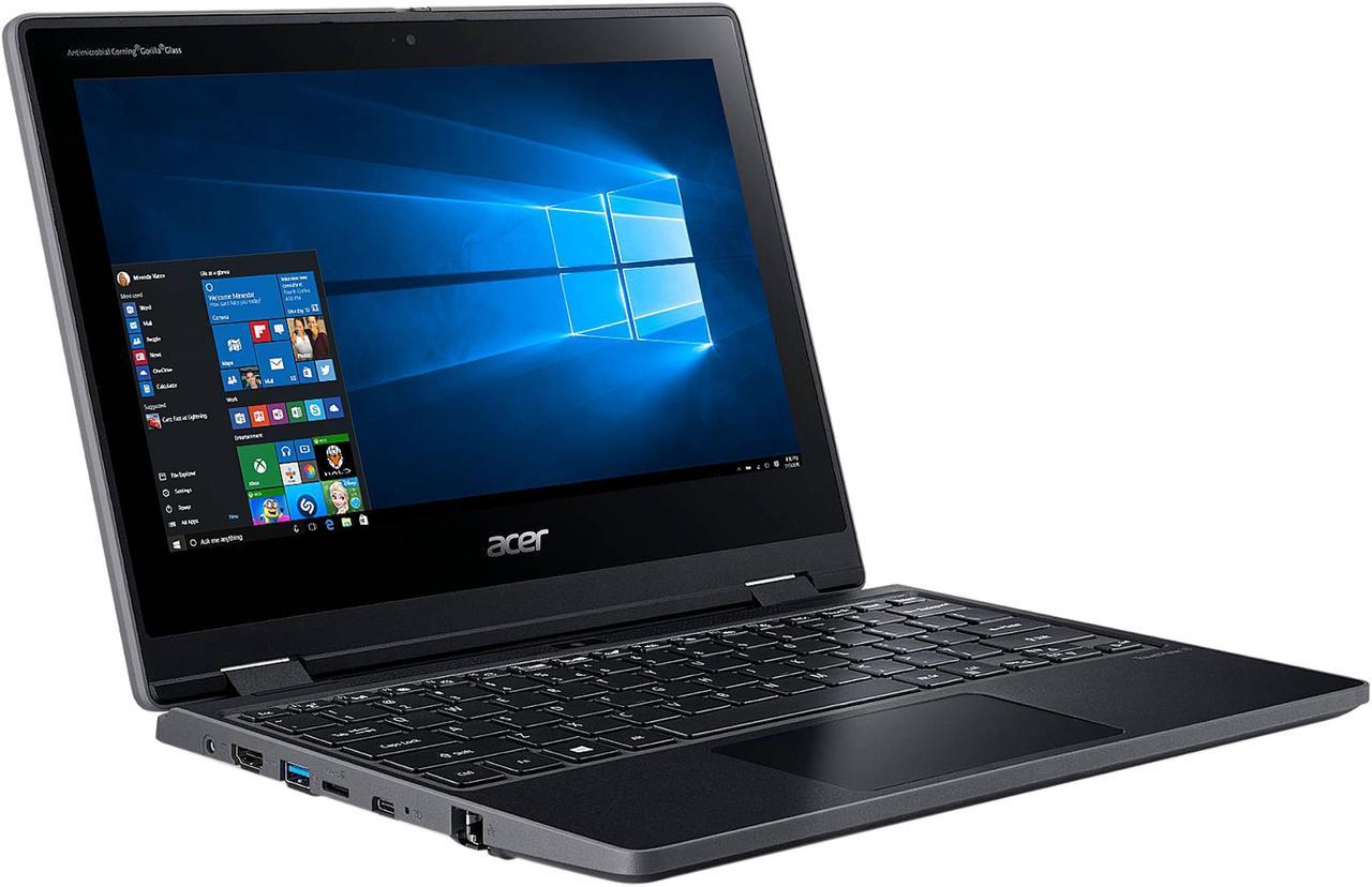 Acer TravelMate Spin B3 TMB311R-31-C45D Intel Celeron N4020 (1.10 GHz) 4 GB Memory 64 GB Flash Intel UHD Graphics 600 11.6" Touchscreen 1366 x 768 Convertible 2-in-1 Laptop Windows 10 Pro Education