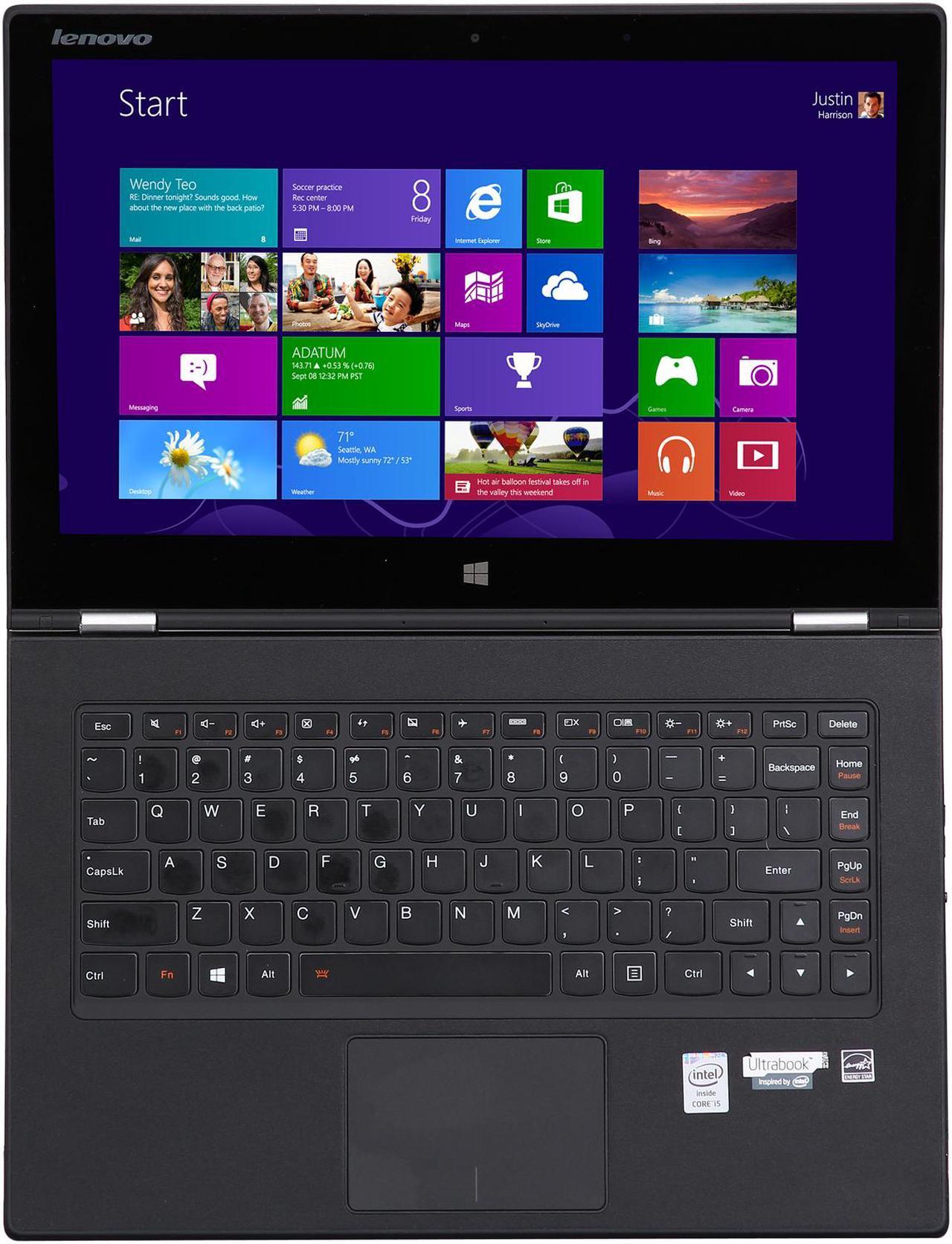 Alt view image 9 of 11 - Lenovo Yoga 2 Pro 13.3" Multimode Laptop with Intel Core i5-4200U 1.6Ghz (2.6Ghz Turbo), 4GB DDR3L RAM, 128GB SSD, WQXGA+ QHD+ 3200x1800 IPS 10 Point Multi Touch Display, 360 Degrees Hinge