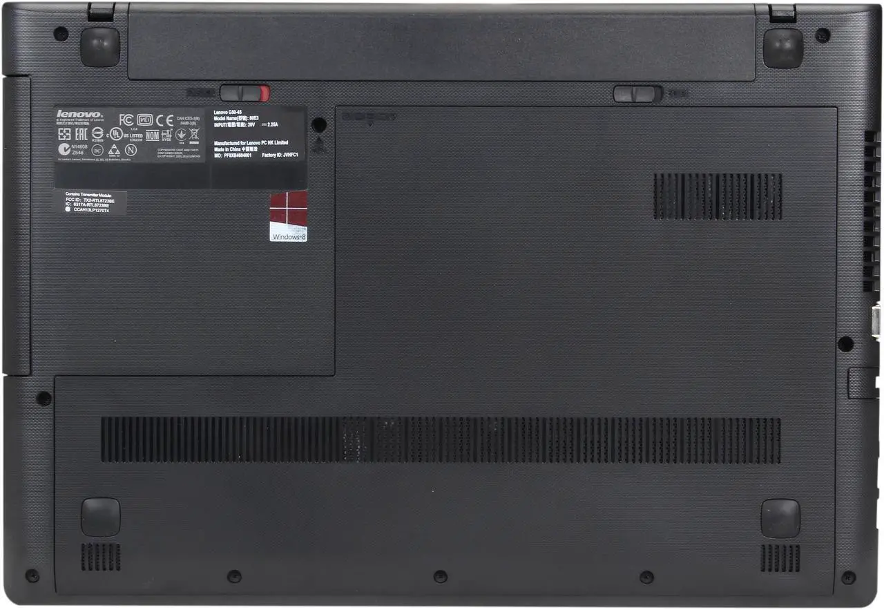 Alt view image 7 of 8 - Lenovo Laptop AMD A8-6410 6GB Memory 1TB HDD AMD Radeon R5 Series 15.6" Non-Touch Screen Windows 8.1 G50-45 (80E3005NUS)