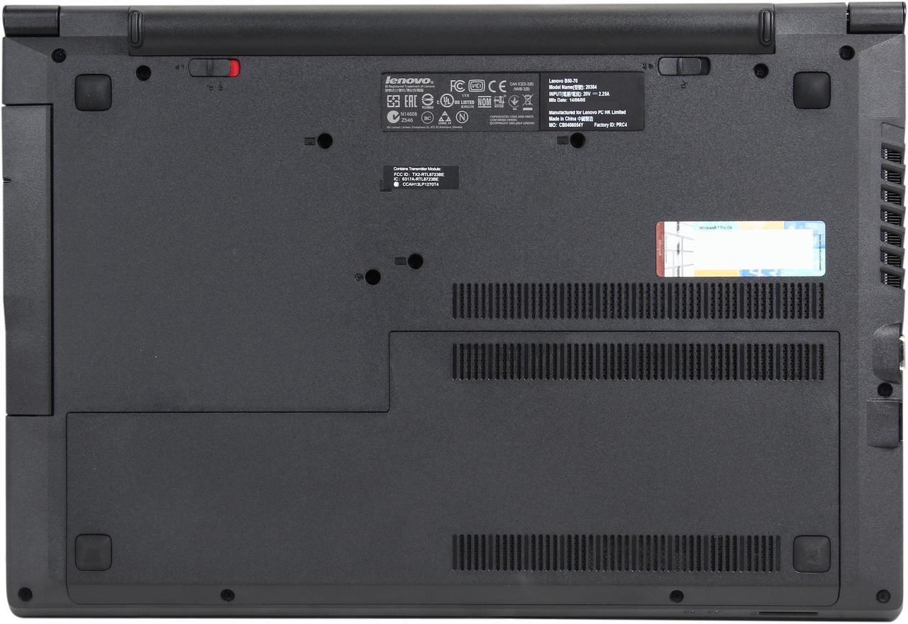 Alt view image 7 of 8 - Lenovo Laptop Intel Core i3-4030U 4GB Memory 500GB HDD Intel HD Graphics 4400 15.6" Non-Touch Screen Windows 7 Professional 64-Bit B50-70 (59423000)