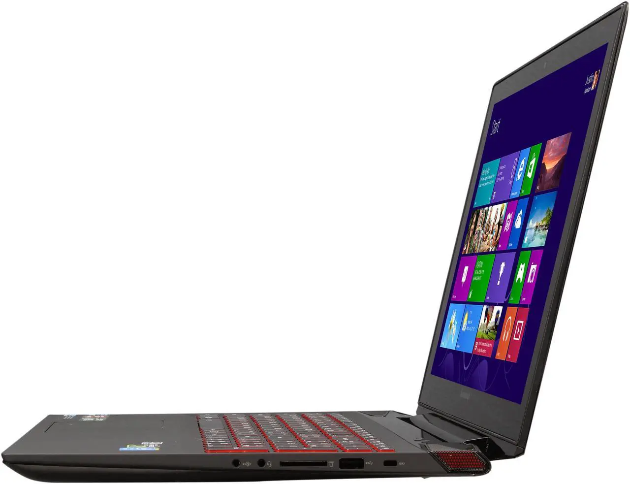 Alt view image 2 of 8 - Lenovo - 15.6" NVIDIA GeForce GTX 860M - Intel Core i7-4700HQ  - 16GB Memory - 8 GB SSD - Windows 8.1 - Gaming Laptop - (Y50 Touch (59413538) )