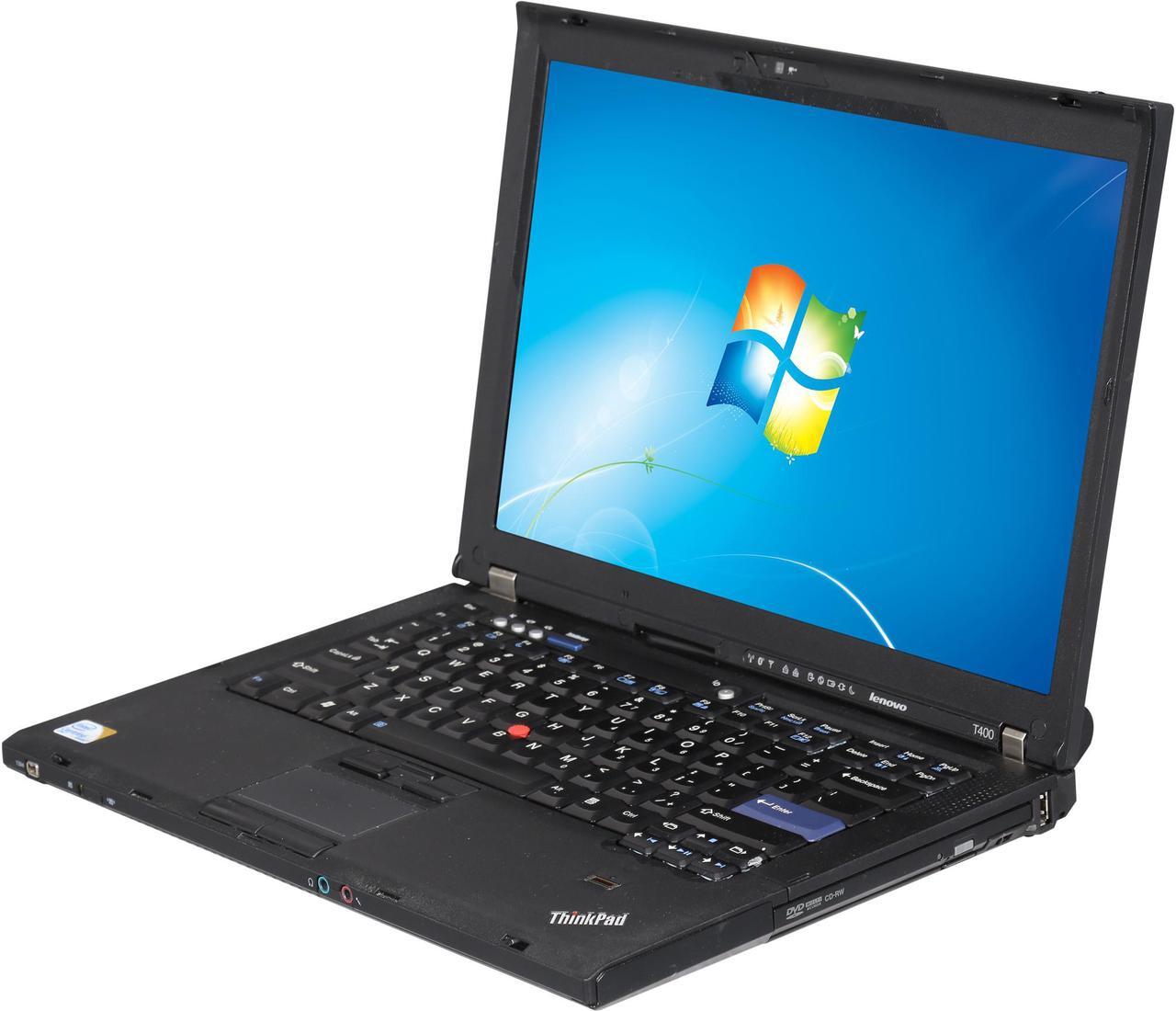 Main image of Lenovo ThinkPad T400 Notebook Intel Core 2 Duo 2GB Memory 80GB HDD 14.1" Windows 7 64-Bit