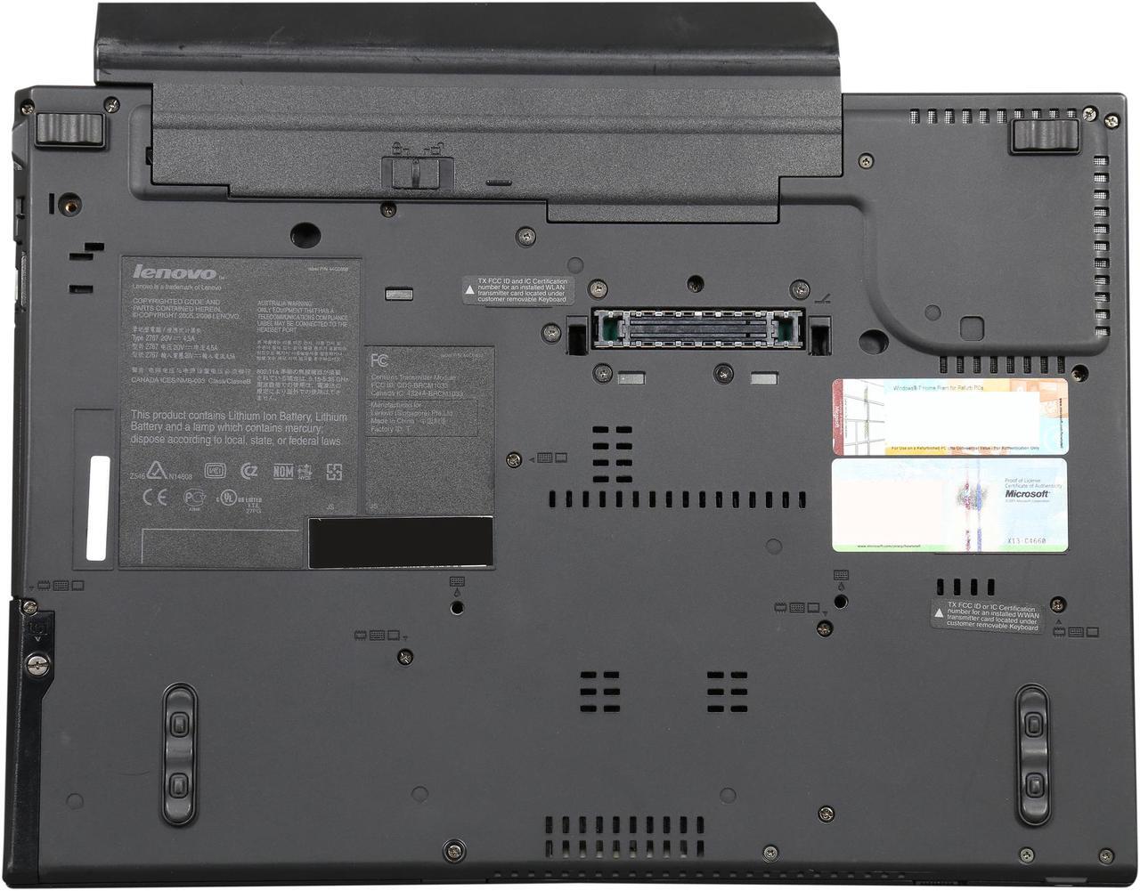 Alt view image 7 of 8 - Lenovo ThinkPad T400 Notebook Intel Core 2 Duo 2GB Memory 80GB HDD 14.1" Windows 7 64-Bit