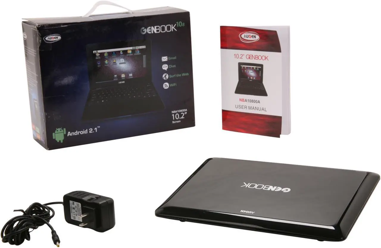 Alt view image 8 of 8 - Augen GENBOOK NBA10800A Black ARM11 800 MHz 10.2" WSVGA 256MB DDR2 Memory Netbook Powered by Android