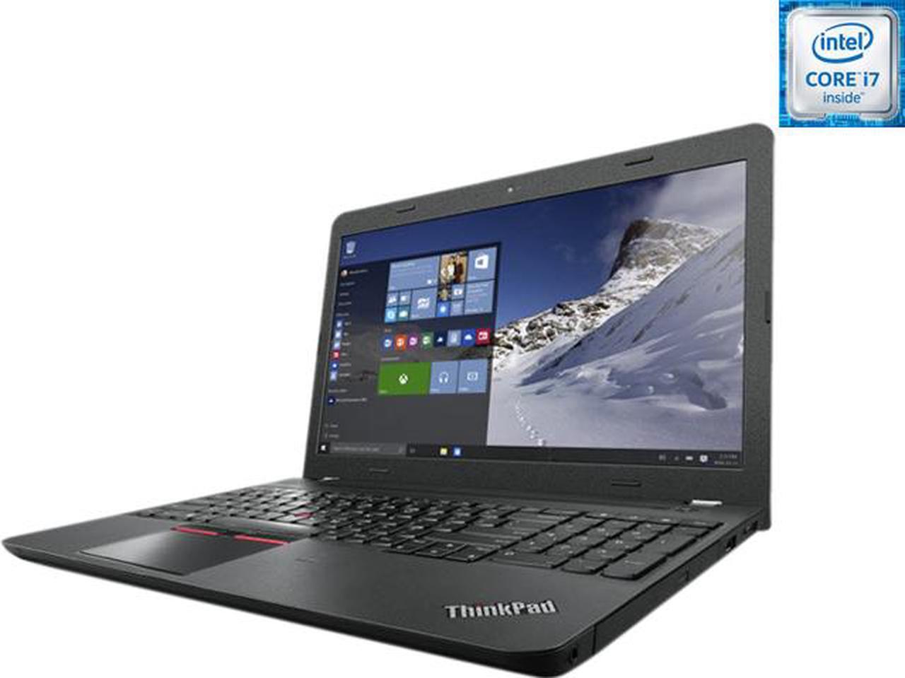Main image of Lenovo Laptop ThinkPad E560 (20EV002JUS) Intel Core i7 6th Gen 6500U (2.5 GHz) 8 GB Memory 500 GB HDD AMD Radeon R7 M370 15.6" Windows 7 Professional 64-Bit (Downgrade from Windows 10 Pro)