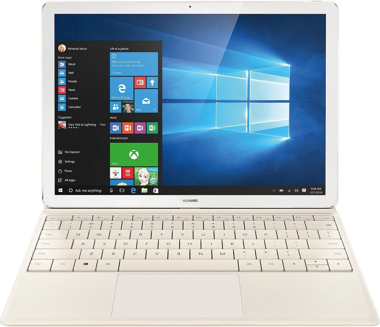 Alt view image 3 of 19 - Huawei MateBook HZ-W19 Intel Core M5 6Y54 (1.10 GHz) 8 GB Memory 256 GB SSD 12" Touchscreen 2160 x 1440 2-in-1 Laptop Windows 10 Home