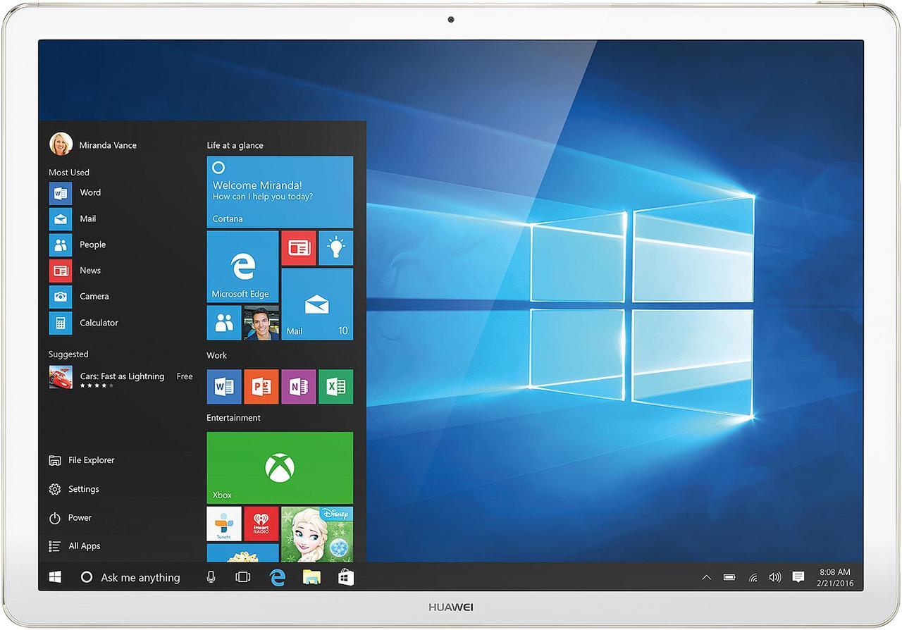 Alt view image 10 of 19 - Huawei MateBook HZ-W19 Intel Core M5 6Y54 (1.10 GHz) 8 GB Memory 256 GB SSD 12" Touchscreen 2160 x 1440 2-in-1 Laptop Windows 10 Home