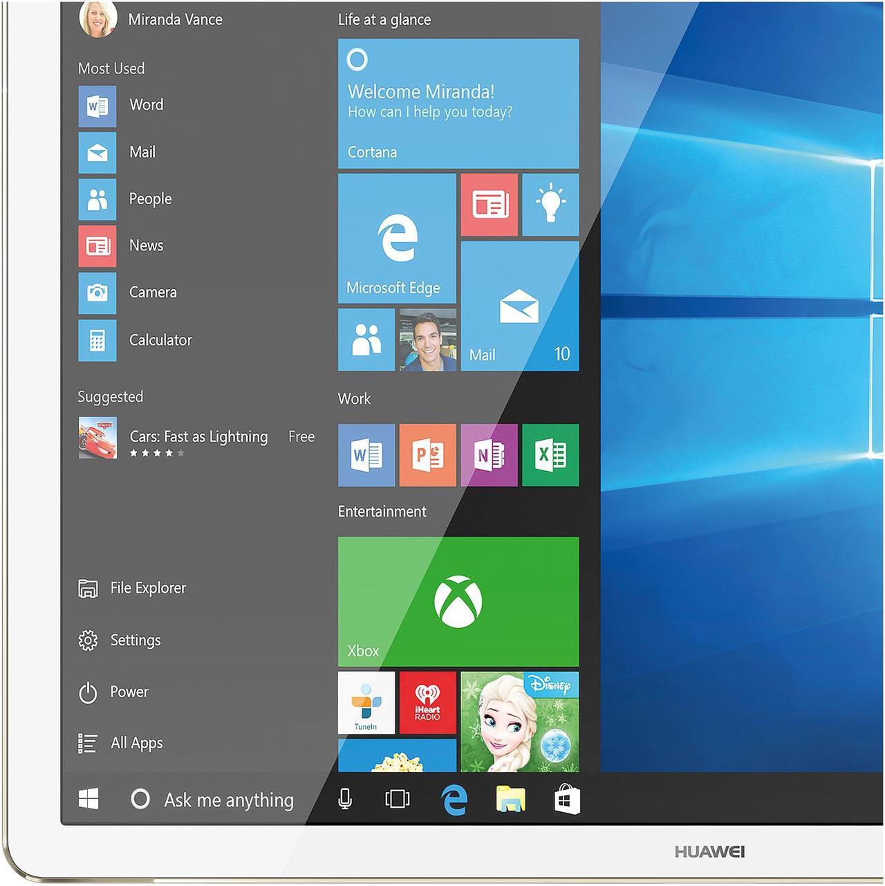 Alt view image 14 of 19 - Huawei MateBook HZ-W19 Intel Core M5 6Y54 (1.10 GHz) 8 GB Memory 256 GB SSD 12" Touchscreen 2160 x 1440 2-in-1 Laptop Windows 10 Home