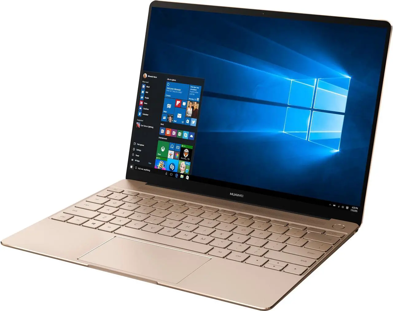 Main image of Huawei Laptop MateBook X Signature Edition Watt-W19A Intel Core i7 7th Gen 7500U (2.70 GHz) 8 GB LPDDR3 Memory 512 GB SSD Intel HD Graphics 620 13.0" Windows 10 Home 64-Bit (US Warranty)