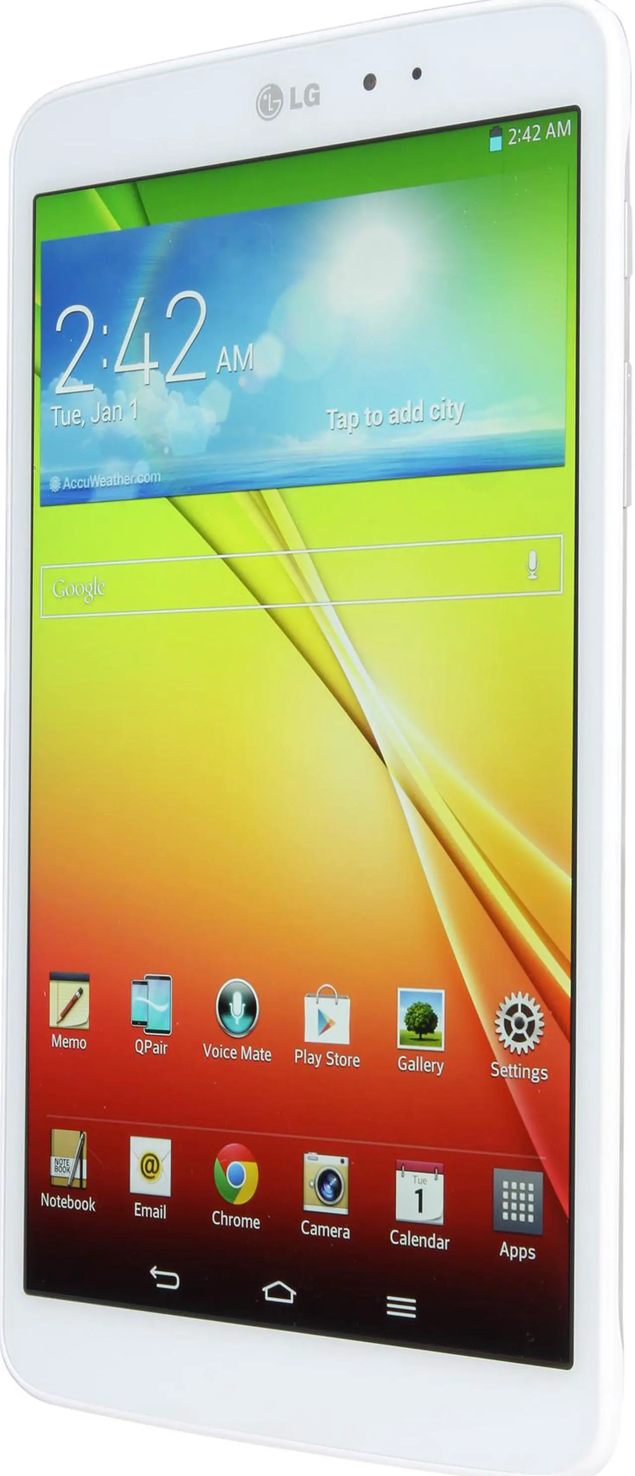 Alt view image 2 of 8 - LG G Pad 8.3 Tablet -  Quad-Core 2GB RAM 16GB Flash 8.3" Full HD Display Android 4.2, White (LGV500.AUSAWH)