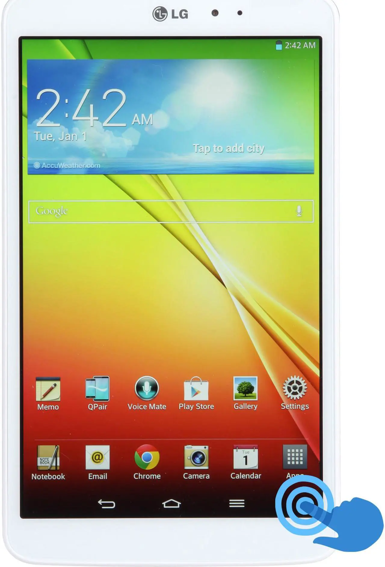 Main image of LG G Pad 8.3 Tablet -  Quad-Core 2GB RAM 16GB Flash 8.3" Full HD Display Android 4.2, White (LGV500.AUSAWH)