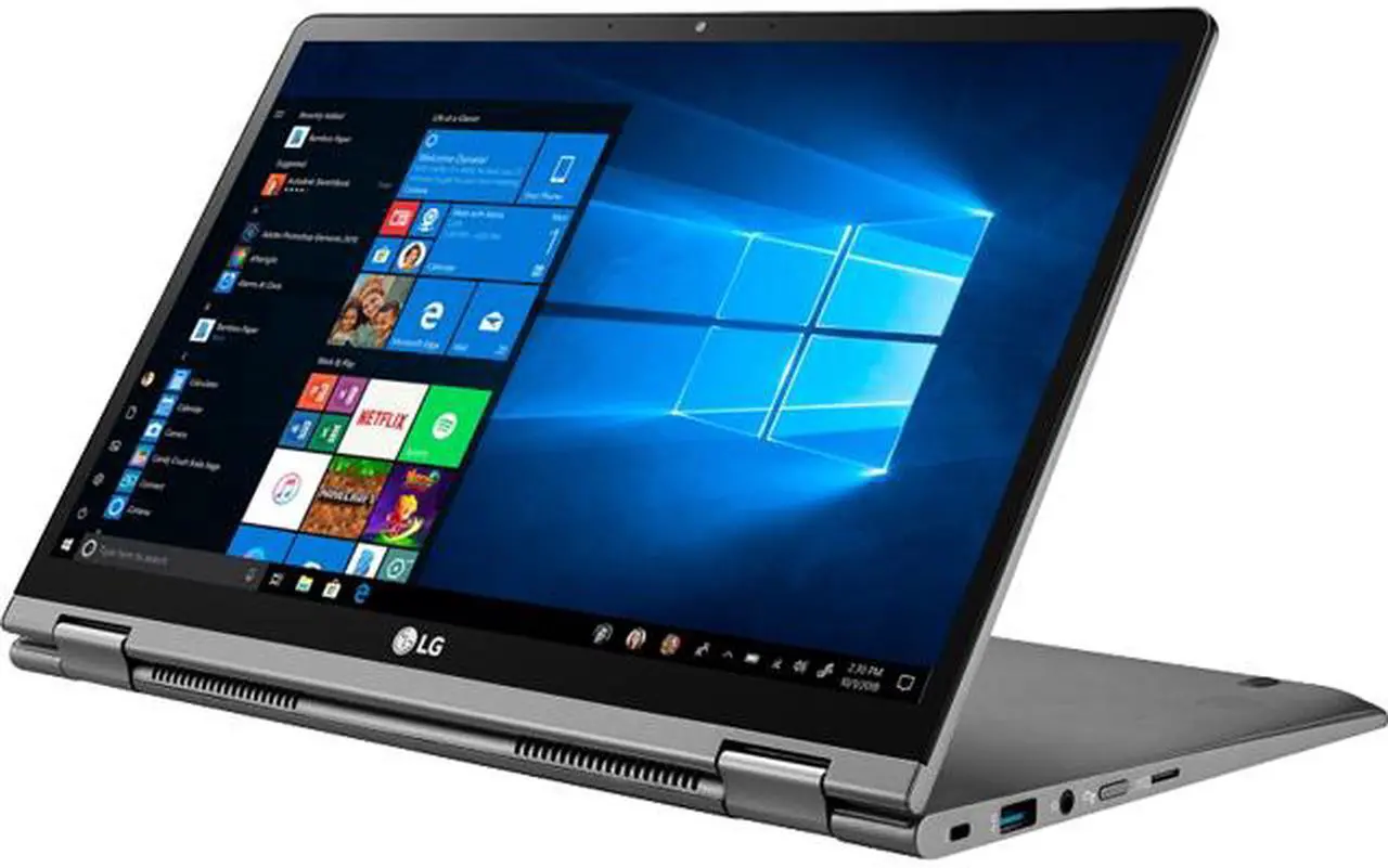 Main image of LG Gram 2-in-1 Intel Core i7-10510U 16GB Memory 512 GB SSD Intel UHD Graphics 14.0" Touch Screen 1920 x 1080 Convertible 2-in-1 Laptop Windows 10 Pro 14T90N-R.APS7U1
