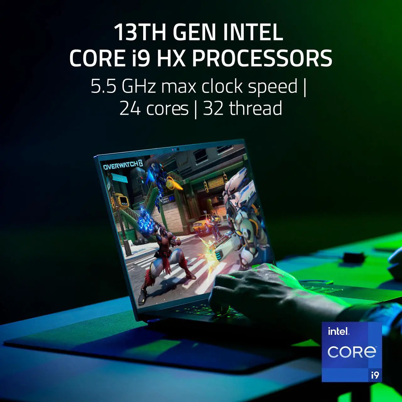 Alt view image 10 of 15 - Razer Blade 16 - 16.0" QHD+ 240 Hz - Intel Core i9 13th Gen 13950HX (2.20GHz) - NVIDIA GeForce RTX 4080 Laptop GPU - 32 GB DDR5 - 1 TB PCIe SSD - Windows 11 Home - Gaming Laptop (RZ09-0483TEH3-R3U1 )