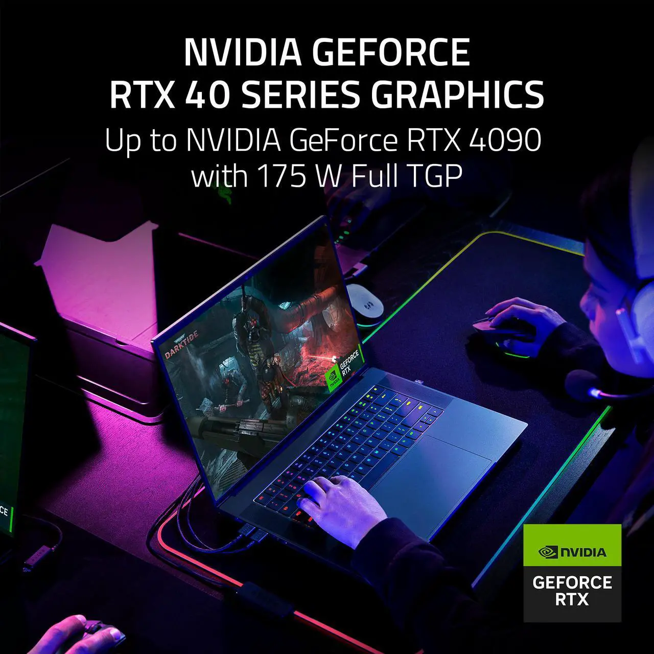 Alt view image 11 of 15 - Razer Blade 16 - 16.0" QHD+ 240 Hz - Intel Core i9 13th Gen 13950HX (2.20GHz) - NVIDIA GeForce RTX 4080 Laptop GPU - 32 GB DDR5 - 1 TB PCIe SSD - Windows 11 Home - Gaming Laptop (RZ09-0483TEH3-R3U1 )