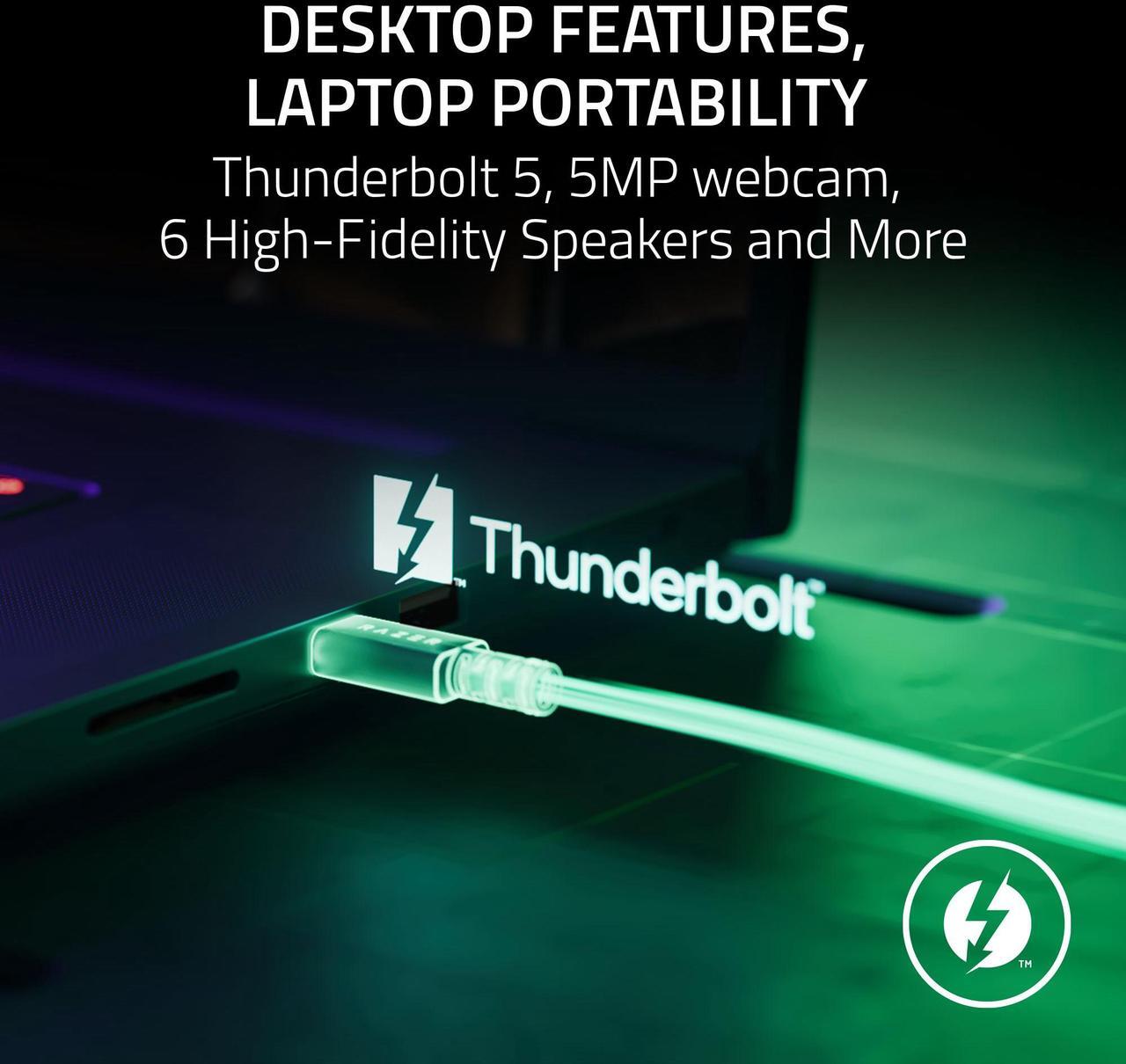 Alt view image 9 of 10 - Razer Blade 18 - 18" GeForce RTX 5090 Laptop GPU - Intel Core Ultra 9 275HX  - 32GB Memory - 2TB SSD M.2 NVMe PCIe 4.0 SSD - Windows 11 Home - Gaming Laptop - 240 Hz (RZ09-05299ER4-R3U1 )