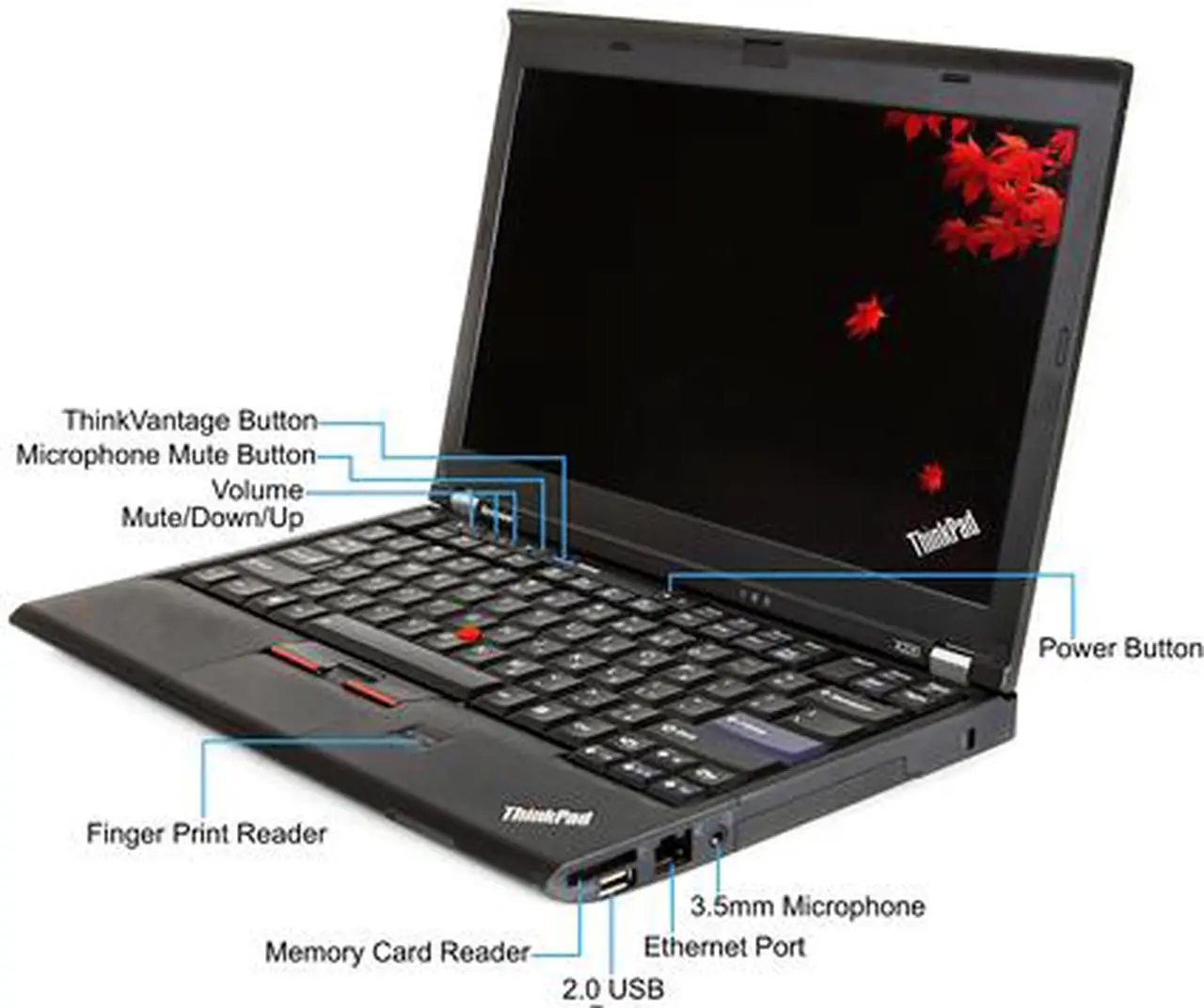 Alt view image 2 of 4 - Lenovo Laptop - C Grade X Series Intel Core i5-2410M 4GB Memory 250GB HDD 12.5" Windows 10 Home 64-Bit X220