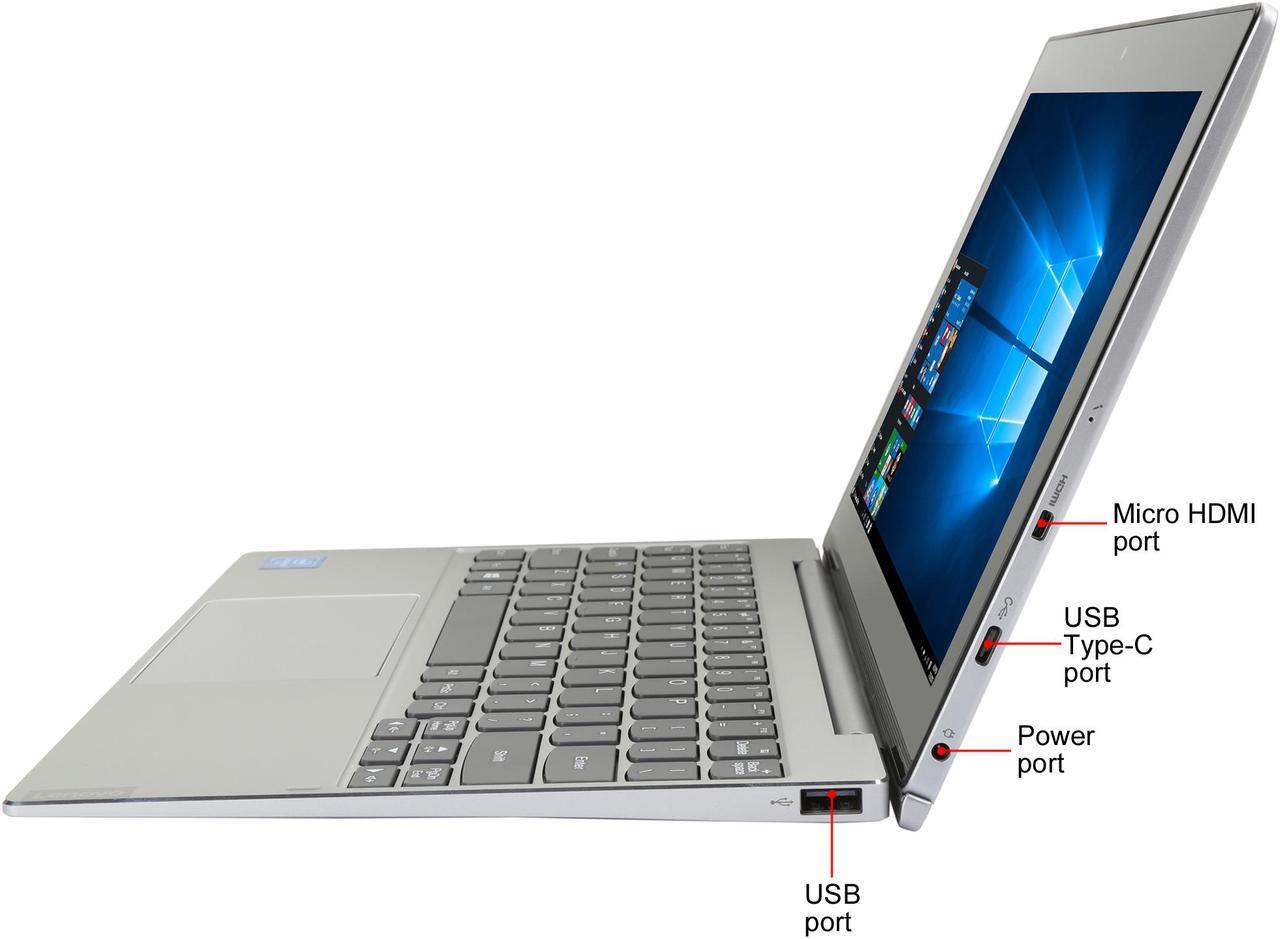 Alt view image 4 of 20 - Lenovo Miix Intel Atom x5-Z8350 2GB Memory 64 GB eMMC SSD Intel HD Graphics 400 10.1" Touch Screen 1280 x 800 Detachable 2-in-1 Laptop Windows 10 Home 320 (80XF000DUS)
