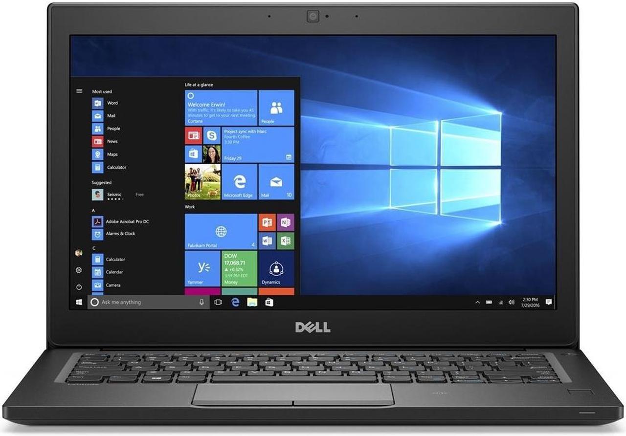 Dell Latitude 7280 Intel Core i5-7300U X2 2.6GHz 16GB 256GB SSD 12.5", Black (Certified Refurbished)