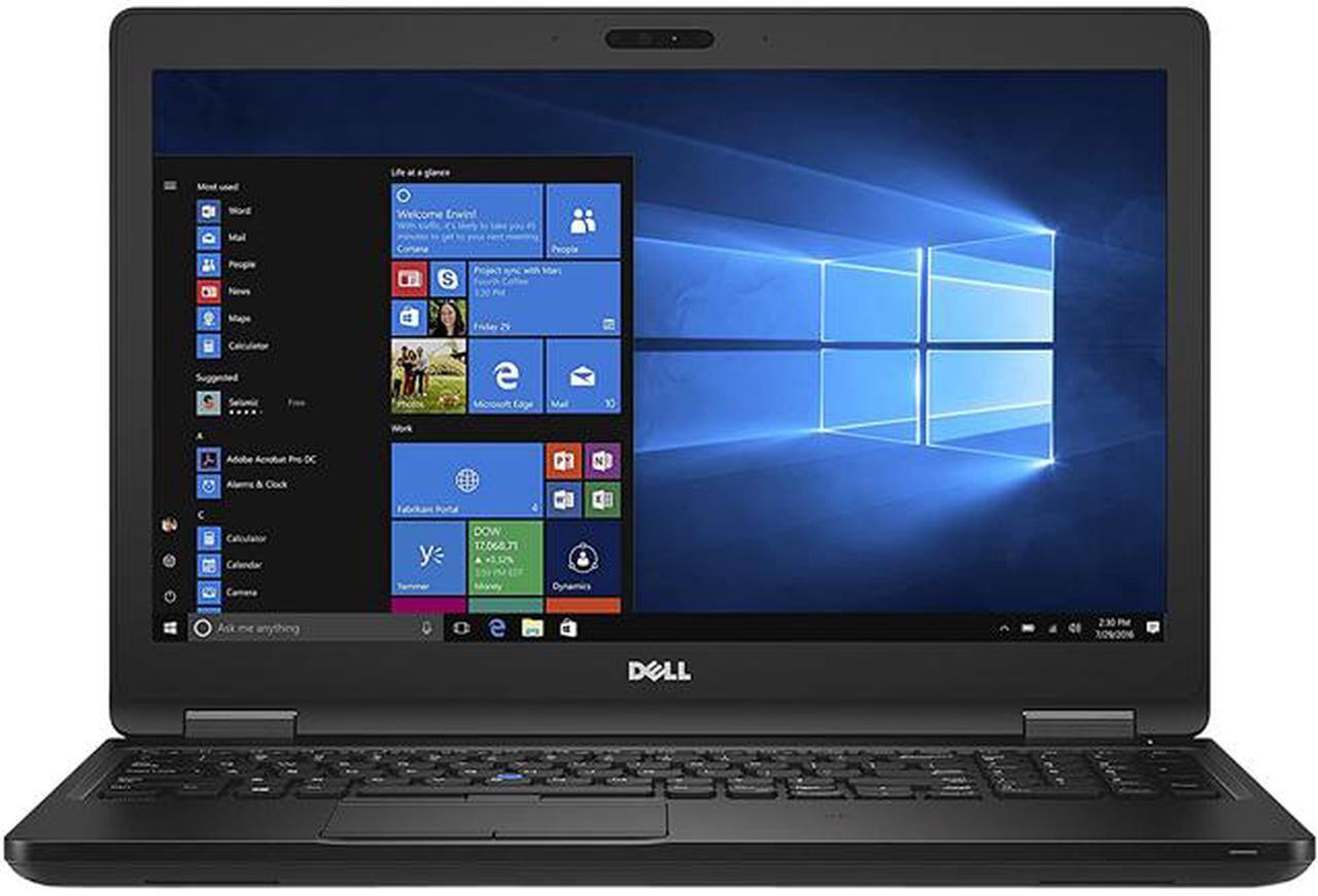 DELL Grade B Laptop Latitude Intel Core i5-6300U 16GB Memory 256 GB SSD Intel HD Graphics 520 15.6" Windows 10 Pro 64-bit 5580