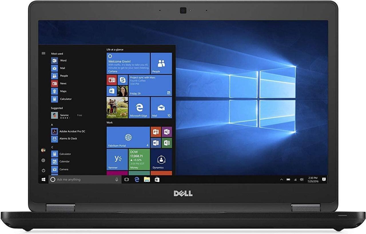 DELL Laptop Latitude 5480 Intel Core i5-6300U 16GB Memory 256 GB SSD Intel HD Graphics 520 14.0" Windows 10 Pro 64-bit 6R2TF