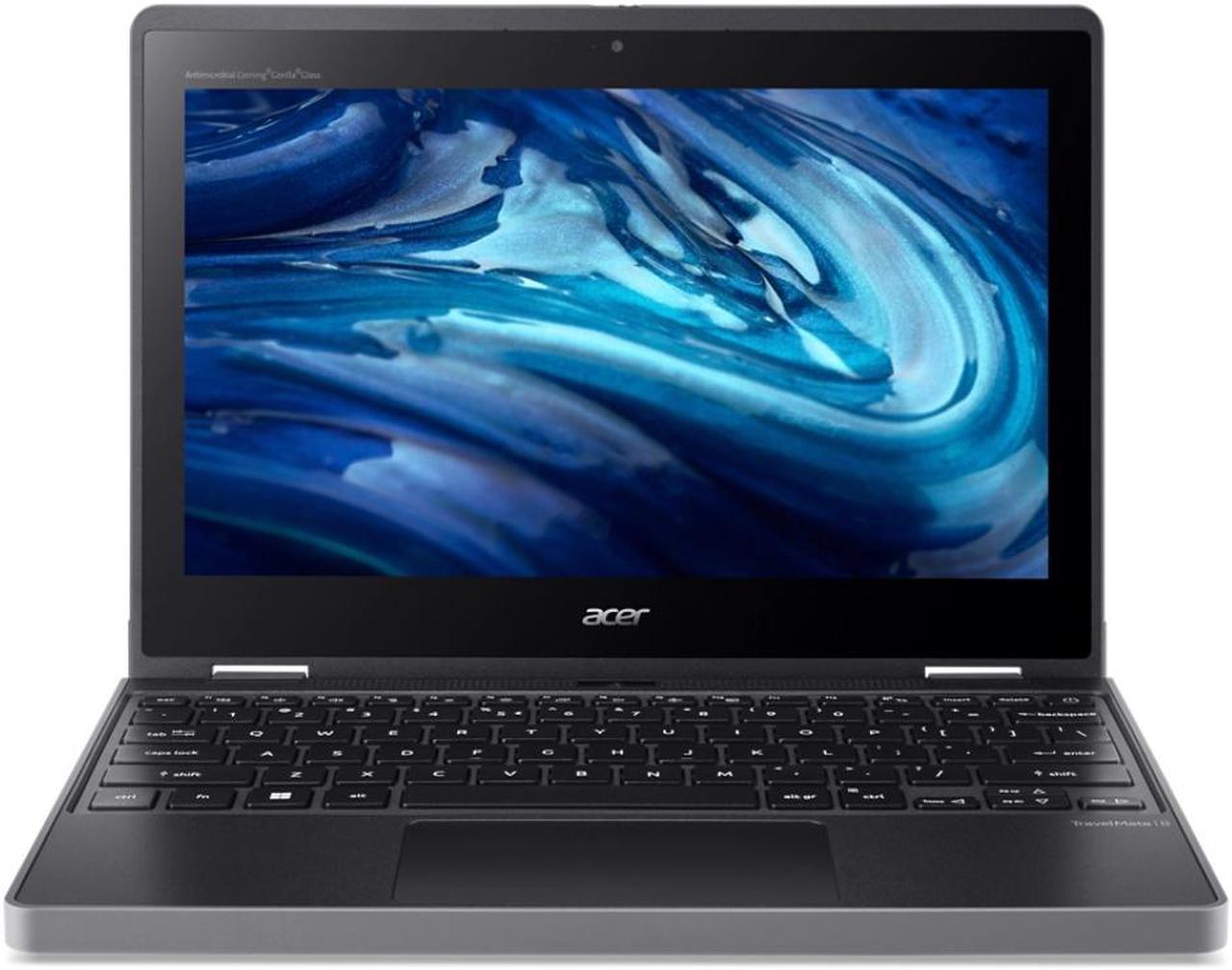 Acer TravelMate Spin B3 B311R-33 TMB311R-33-C04F 11.6" Touchscreen Convertible 2 in 1 Notebook - HD - 1366 x 768 - Intel N100 Quad-core (4 Core) 800 kHz - 4 GB Total RAM - 128 GB SSD - Black