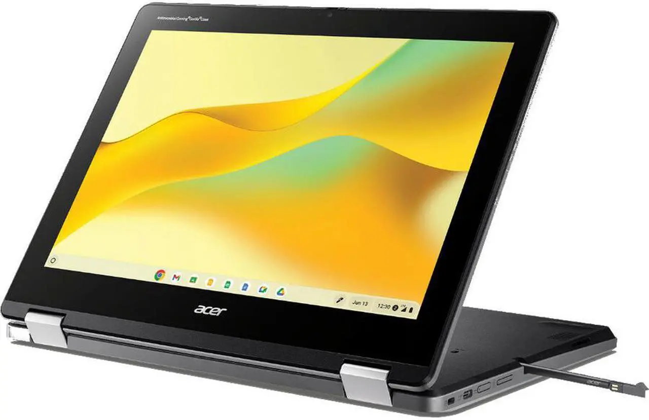 Alt view image 2 of 2 - Acer Chromebook Spin 512 R856TN-P20G 12" Touchscreen Chromebook - Intel N200 Quad-core (4 Core) 1 GHz - 8 GB RAM - 64 GB Flash Memory - Chrome OS - Shale Black  NX.KE4AA.002