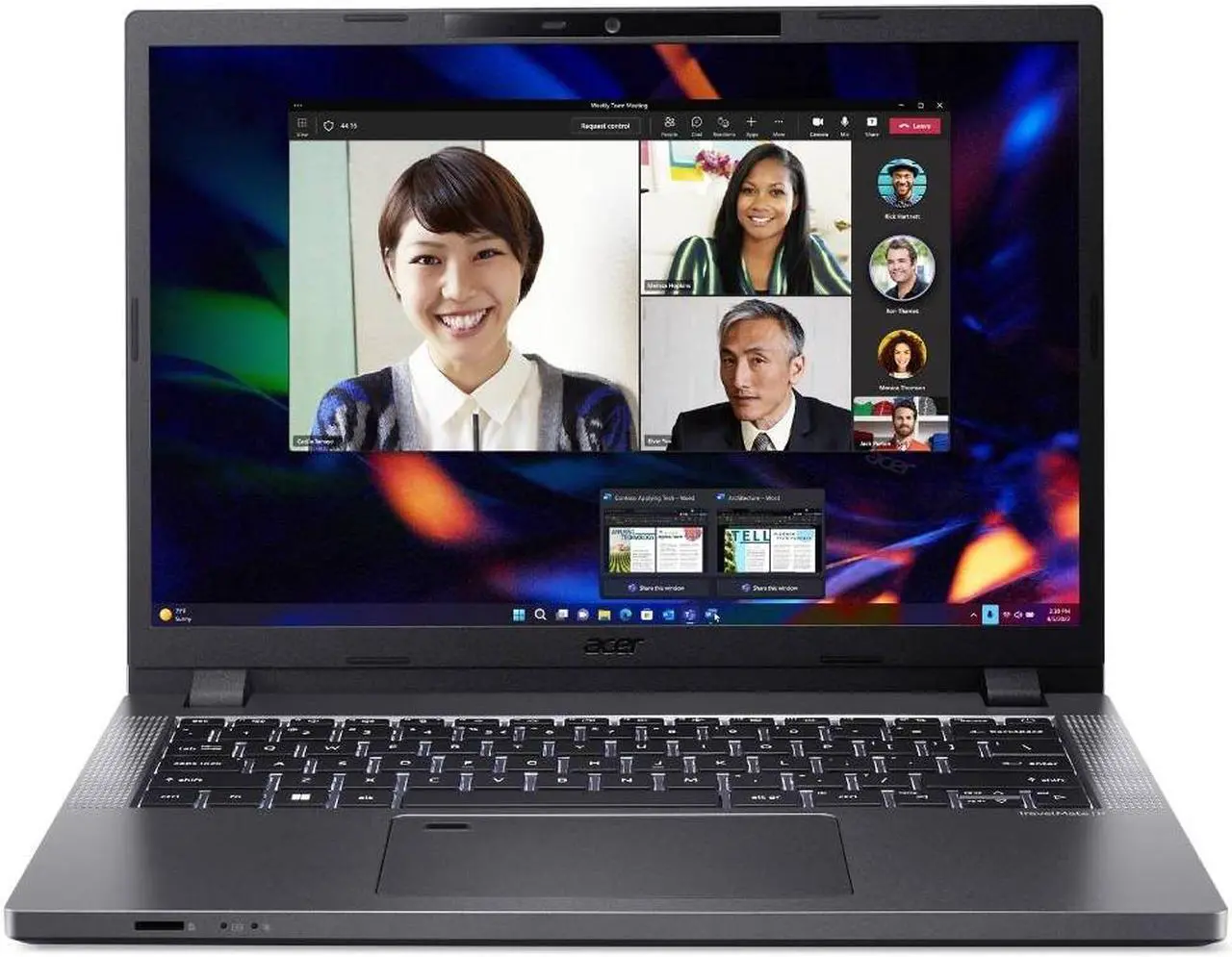 Alt view image 2 of 7 - Acer TravelMate P2 14 P214-55 14" Notebook - WUXGA 1920 x 1200 - Intel Core i5 13th Gen i5-1335U Deca-core (10 Core) 1.30 GHz - 16 GB RAM - 512 GB SSD - Windows 11 Pro - Iron  TMP214-55-58BP