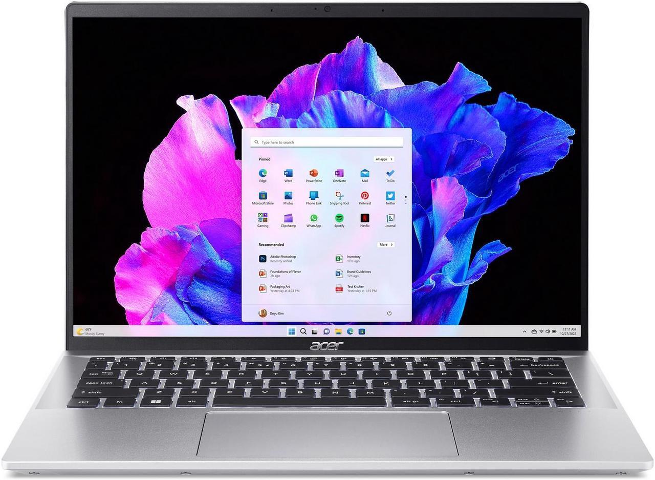 Alt view image 2 of 11 - Acer Swift Go 14 Intel Evo AI Ultra 7-155H Laptop 14" WUXGA (1920 x 1200) Multi-Touch 100% sRGB Display, Intel ARC Graphics 16GB LPDDR5X, 1TB PCIe Gen 4 SSD SFG14-72T-71Q