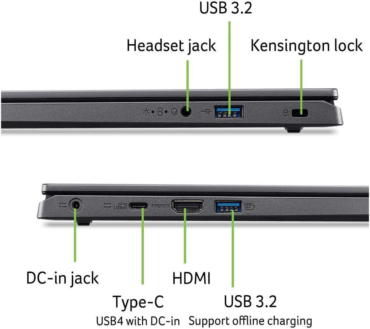 Alt view image 10 of 10 - Acer Aspire 15 15.6" Laptop Ryzen 5 8640HS 8GB RAM 512 GB PCIe SSD Windows 11 Home A15-41M-R8Y2
