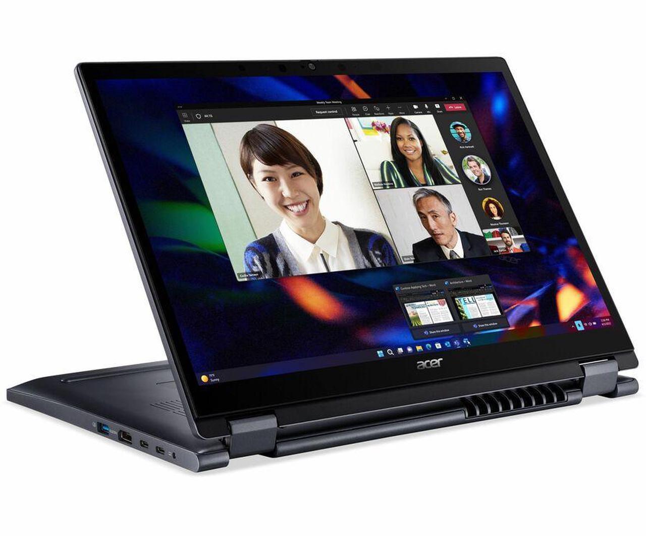 Alt view image 3 of 5 - Acer TravelMate P4 Spin 14 P414RN-53 TMP414RN-53-564W 14" Touchscreen 2 in 1 Notebook - WUXGA - Intel Core i5 13th Gen i5-1335U - 16 GB - 512 GB SSD - Blue - Windows 11 Pro NX.VZQAA.007