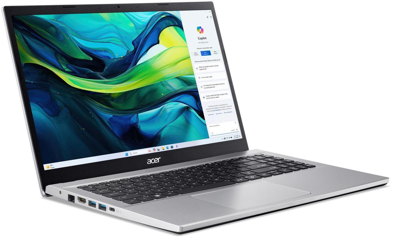 Alt view image 3 of 18 - Acer Aspire Go 15 15.6" AMD Ryzen 7 5825U Laptop 32GB DDR4 Memory 1TB PCIe Gen4 SSD, Windows 11 Home AG15-42P-R1R7