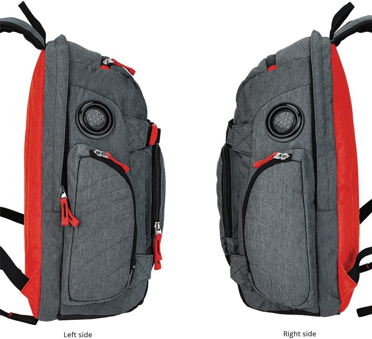 Alt view image 3 of 5 - Swissdigital Sound Bytexavie Backpack Heather Grey, 15.6? Laptop Pocket – Bluetooth Speaker- Extra Large Capacity – Durable Materials – RFID Protection - Model TSG4H152