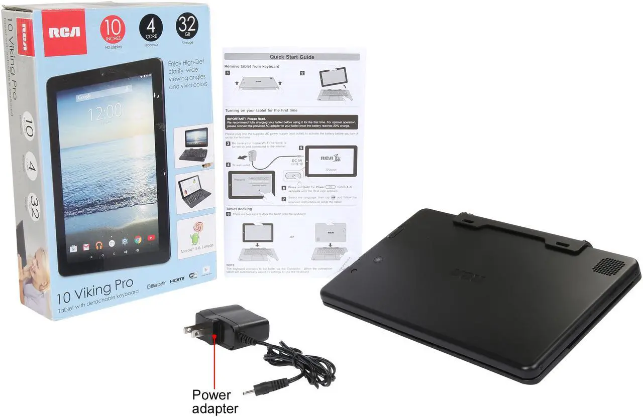 Alt view image 11 of 10 - RCA RCT6303W87 1GB Memory 32GB Flash Storage 10.0" 1200 x 800 Tablet PC Android Blue